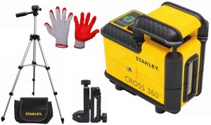 STANLEY Laser krzyżowy CROSS 360 wiązka zielona + GRATIS