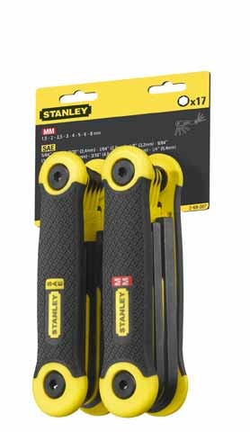 STANLEY Zestaw kluczy składanych imbusowych - 17szt. (1,5-8mm)/(5/64"-1/4")  69-267