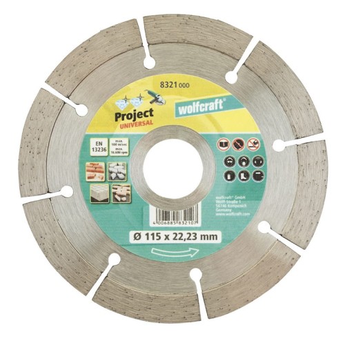 WOLFCRAFT Tarcza diamentowa  Pro Universal 115