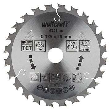 WOLFCRAFT Tarcza HM do pilarek akumulatorowych, Fi 135,  6341000