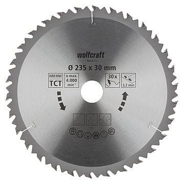 WOLFCRAFT Tarcza HM do pilarek ręcznych, Fi 235 (seria brązowa),  6650000