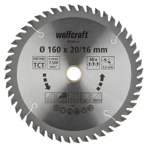 WOLFCRAFT Tarcza HM do pilarek ręcznych, FI 160 ( seria pomarańczowa),  6630000