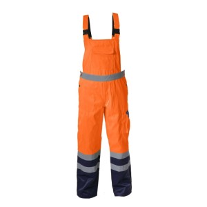 LAHTI PRO Spodnie ogrodniczki ostrzegawcze letnie pomarańczowe rozmiar L /L4110403/