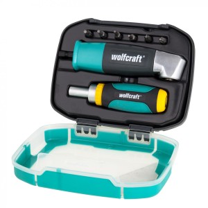 WOLFCRAFT Adapter kątowy do wkrętarek + wkrętak do bitów z grzechotką  1001000