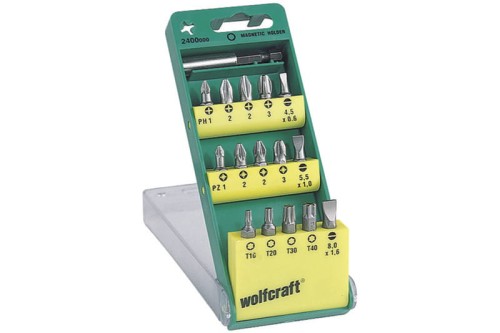 WOLFCRAFT Zestaw (16 szt.) końcówek w kasecie 2400000