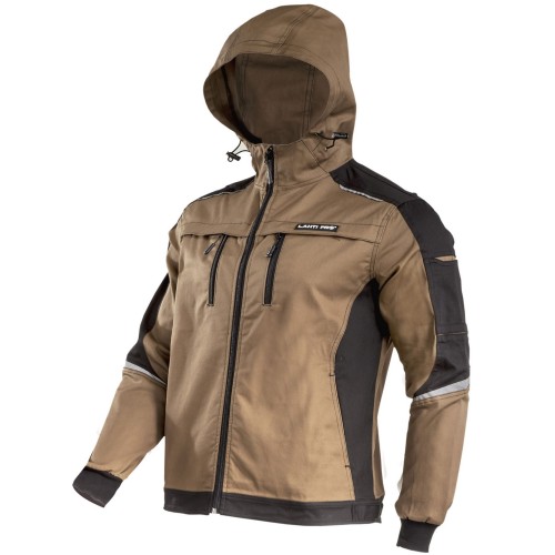 LAHTI PRO Bluza robocza ochronna z kapturem brąz Slim-Fit roz. M /L4041502