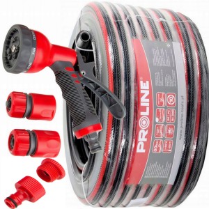 PROLINE Wąż ogrodowy 4 warstwowy 3/4" 50m + Zraszacza ze złączkami 333 3/4"