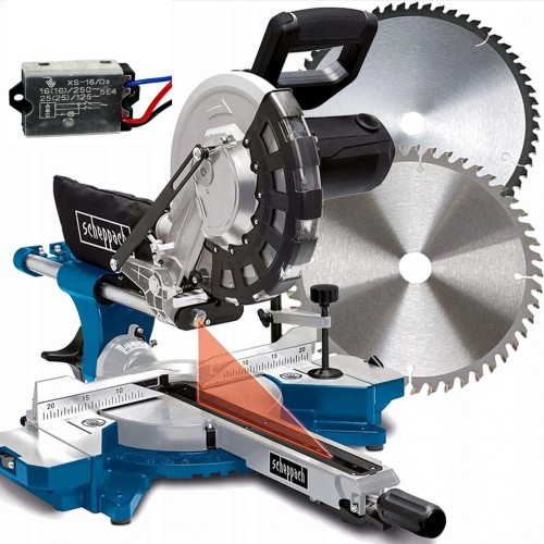 SCHEPPACH Piła ukośnica ukosowa z przesuwem HM254 + SOFT-START- 2 TARCZE