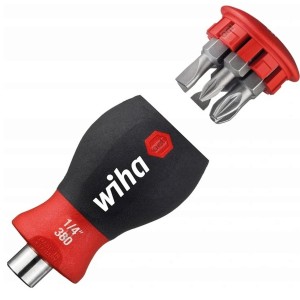 WIHA 3801-04 Uchwyt na bity Stubby z magazynkiem, magnetyczny, 1/4" 33764