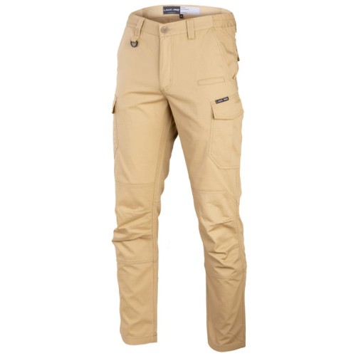 LAHTI PRO Spodnie robocze bojówki beżowe Slim Fit roz.3XL  (L4052106)
