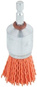 WOLFCRAFT Szczotka nylon pędzelkowa trzpień 6mm czerwona-zgrubna 1510000