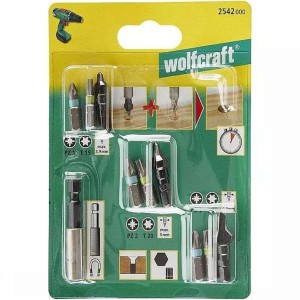 WOLFCRAFT Zestaw 10 częściowy do wkręcania wkrętów (wszystkie elemnty z trzpieniem 6-kątnym) 2542000
