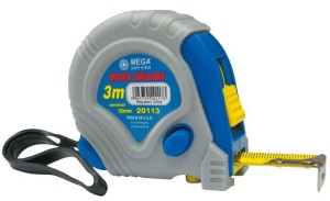 MEGA miara zwijana  5m/19mm, 3 stopery,  z osłoną gumową /20115/