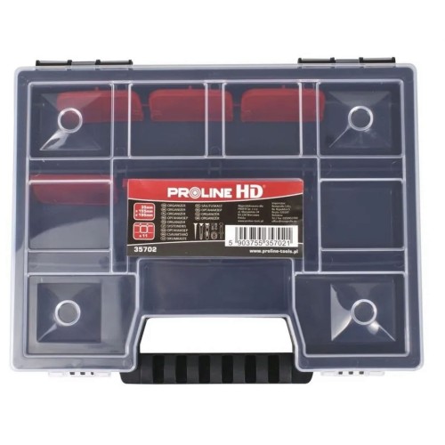 PROLINE Organizer 19 z rączka, 11 przegródek , 35x155x195 mm,  35702