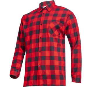 LAHTI PRO Koszula flanelowa w kratę czerwona rozmiar XXXL /LPKF13XL/ 