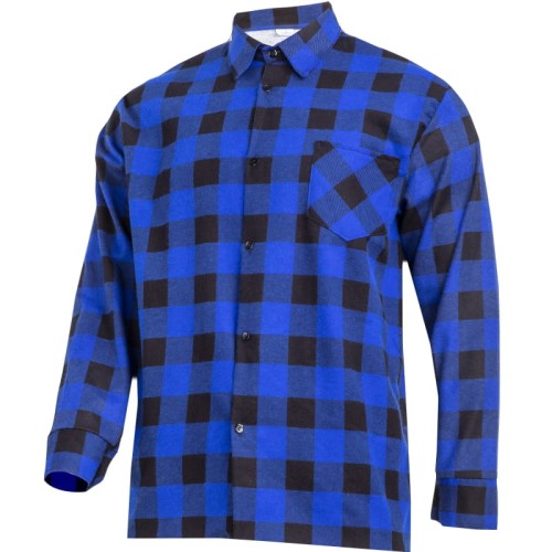 LAHTI PRO Koszula flanelowa w kratę niebieska rozmiar XL /LPKF3XL/