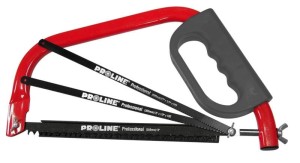 PROLINE Piła do drewna i metalu kabłąkowa 300mm, 3 brzeszczoty 64433