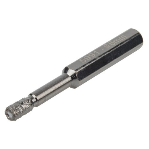 WOLFCRAFT Wiertło diamentowe do płytek 6 mm, z parafiną 5991000
