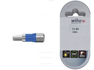 WIHA Zestaw 5 szt. bitów w pudełku T-BIT 25 mm SW 4mm