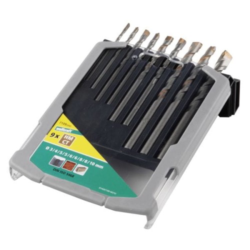 WOLFCRAFT Zestaw wierteł do betonu 3 - 10mm [9 szt.] 7109000