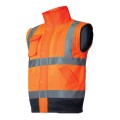 LAHTI PRO Kurtka ostrzegawcza zimowa 2w1 bezrękawnik z kapturem r. 2XL /L4092605/