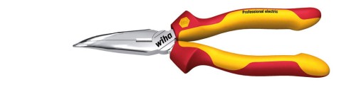 WIHA Szczypce półokrągłe z ostrzami tnącymi zagięte Profesional electric 160mm 26728