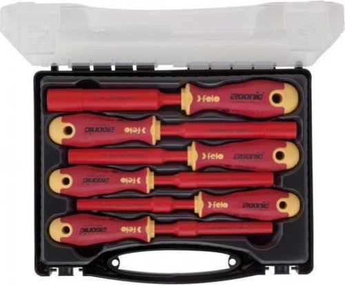 FELO Zestaw wkrętaków nasadowych izolowanych M-TEC z uchwytem magnetycznym 41910636
