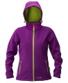LAHTI PRO Kurtka Soft-shell z kapturem fioletowo-zielona, damska, rozmiar XL /L4090504/