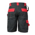 LAHTI PRO Spodenki robocze krótkie bawełniane czarno-czerwone rozmiar XXXL /L4070406/