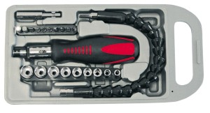 PROLINE Wkrętak uniwersalny z grzechotką CrV, zestaw 23el. 10008