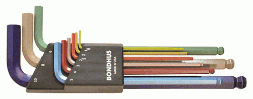 BONDHUS Klucze imbusowe Bondhus ColorGuard kpl. 9 szt. z kulką 69499