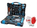 MEGA Zestaw narzędzi 144 el. klucze, szczypce wkrętaki 58144 + RĘKAWICE ROBOCZE