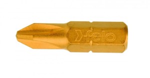 FELO Bit  PZ 2 - 25mm  - 1/4" TIN