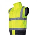 LAHTI PRO Kurtka ostrzegawcza zimowa 2w1 bezrękawnik z kapturem r. 2XL /L4092505/