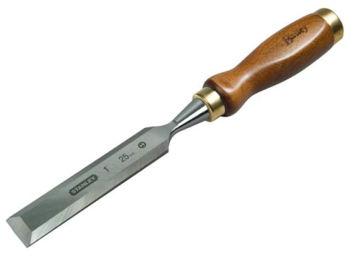 STANLEY Dłuto płaskie 10/132mm, drewniana rękojeść  16-384
