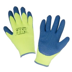 LAHTI PRO Rękawice ochronne ocieplane powlekane lateksem niebieskie rozmiar 8 /L250308K/