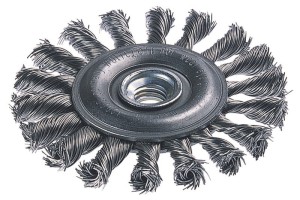 WOLFCRAFT Szczotka czołowa ze stali  nierdzewnej śr. 100mm na szlifierkę kątową M14 2701000