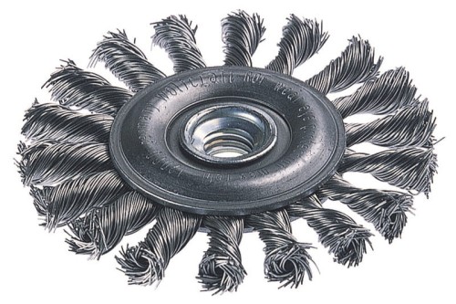 WOLFCRAFT Szczotka czołowa ze stali  nierdzewnej śr. 100mm na szlifierkę kątową M14 2701000