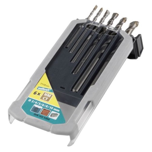 WOLFCRAFT Zestaw wierteł do betonu 3 - 10mm [6 szt.] 7110000