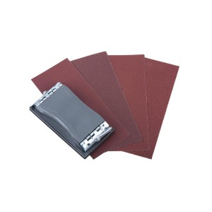 WOLFCRAFT Zestaw do szlifowania, uchwyt + 40 papierów ściernych 2877000