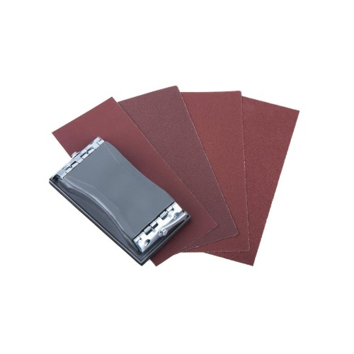 WOLFCRAFT Zestaw do szlifowania, uchwyt + 40 papierów ściernych 2877000