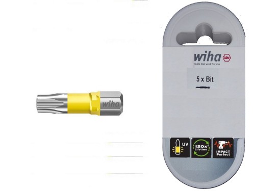WIHA Zestaw 5 szt bitów w pudełku Y-BIT 25 mm TX10 41591