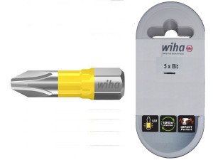 WIHA Zestaw 5 szt bitów w pudełku Y-BIT 25 mm PH2 41586