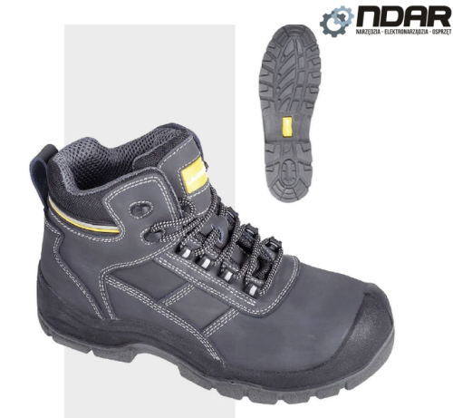LAHTI PRO Buty robocze z podnoskiem, wkładka antyprzebiciowa, NUBUK S3 SRC, rozmiar 39 /L3011339/