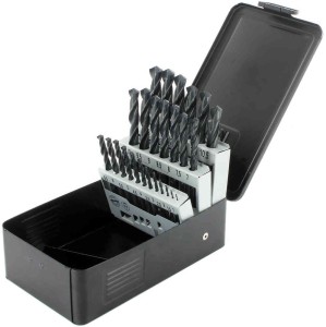 ABRABORO Zestaw wierteł HSS-R DIN 338 czarnych, 25 szt, fi 1-13x0,5mm 00251085