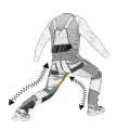 LAHTI PRO Spodnie ogrodniczki robocze ze STRETCH-em Slim Fit roz. XL /L4060904/