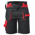 LAHTI PRO Spodenki robocze krótkie bawełniane czarno-czerwone rozmiar M /L4070402/
