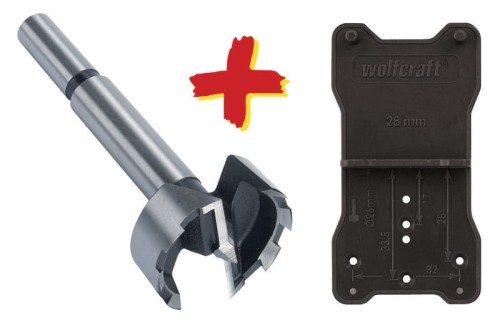 WOLFCRAFT Wiertlo Forstner  śr. 35 mm + szablon 8728000