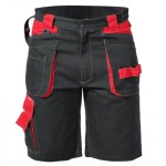 LAHTI PRO Spodenki robocze krótkie bawełniane czarno-czerwone rozmiar XXL /L4070405/