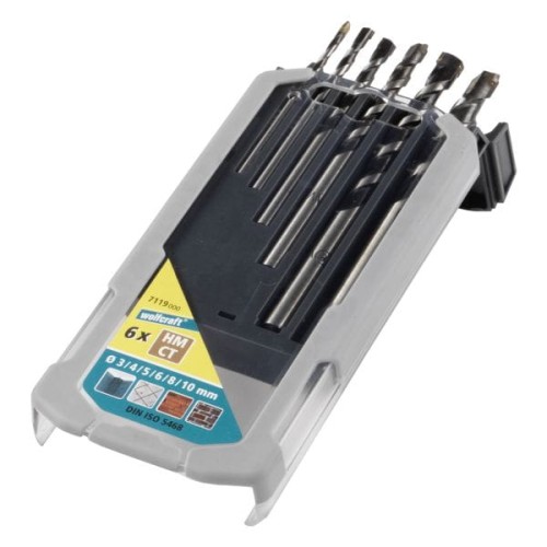 WOLFCRAFT Zestaw wierteł do betonu 3 - 10mm professional [6 szt.] 7119000